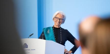La presidenta del BCE, Christine Lagarde, este jueves