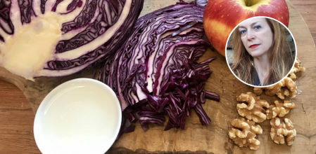 Col lombarda con nueces