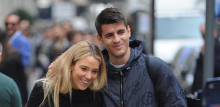 El futbolista Álvaro Morata y Alice Campello en Milán.&nbsp;