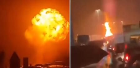 Impactante explosión de un camión de gas en una autopista de Italia