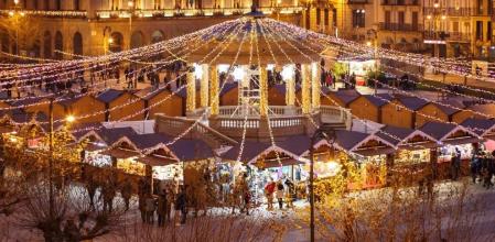 En Pamplona se celebra la Nochevieja con disfraces.