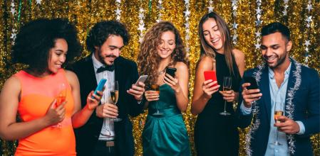 Grupo de amigos Nochevieja