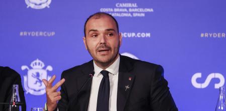 El conseller de la Presidència, Albert Dalmau, en un acto en Caldes de Malavella.