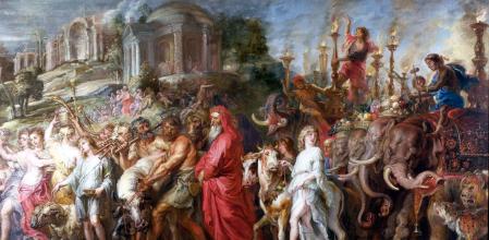 Un triunfo romano, c.1630. Obra en la colección de la National Gallery, Londres