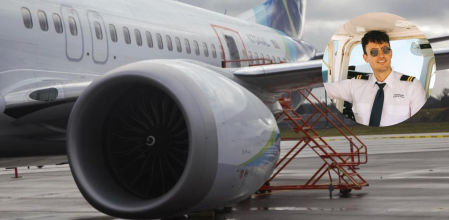 Andrés Piles, piloto de avión comercial