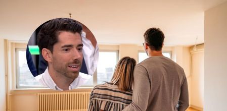 Una pareja visita una vivienda en venta