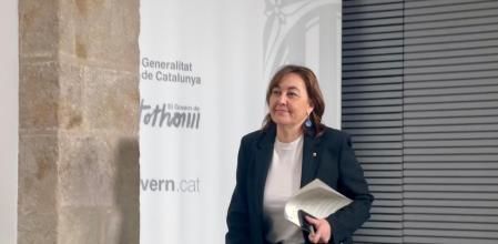 La consellera de Territorio, Vivienda y Transición Ecológica y portavoz de la Generalitat, Sílvia Paneque, en una rueda de prensa tras el Consell Executiu