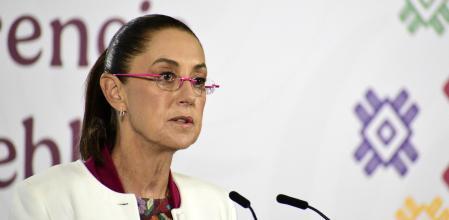 05 January 2026, Mexico, Mexico City: Mexico's President Claudia Sheinbaum Pardo speaks about the arrest of Venezuelan President Nicolas Maduro by US forces in a military operation for conspiracy to commit narcoterrorism during a news conference at National Palace. Photo: Luis Barron/eyepix via ZUMA Press Wire/dpa