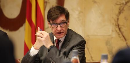 El president de la Generalitat, Salvador Illa, en una reunión del Consell Executiu.