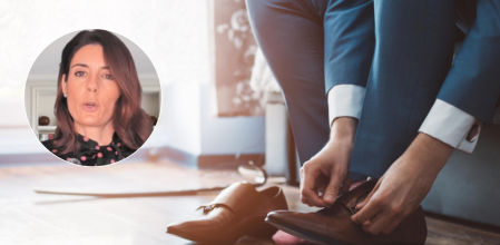 María José Gómez, experta en protocolo: ''El pantalón de vestir nunca se debe combinar con un calcetín corto. Siempre tienen que llegar por debajo de la rodilla''