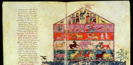 El Arca de Noé aparece representada en una de las páginas del manuscrito, del siglo X