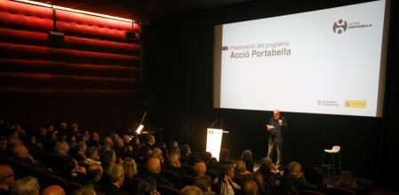 Antoni Bassasahir en un moment de la presentació d’Acció Portabella a la Filmoteca