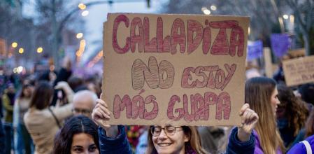 Momento de la manifestación celebrada en Barcelona el pasado 8M