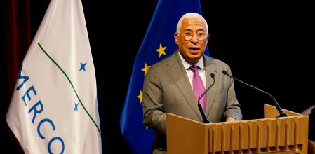 El presidente del Consejo Europeo, António Costa, este sábado en Asunción, Paraguay