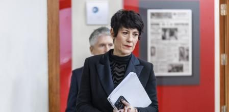 La portavoz del Gobierno, Elma Saiz, y el ministro del Interior, Fernando Grande-Marlaska, este martes en la Moncloa 