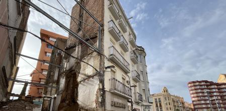 Derrumbe de la pared medianera