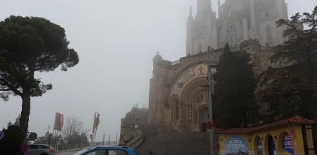 Cae nieve en el Tibidabo