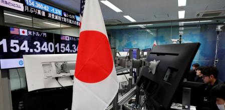 Una plataforma de cambio de yenes / dólares