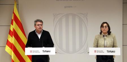 El secretari d’Estat deTransports,José Antonio Santano, i la conselleraPaneque