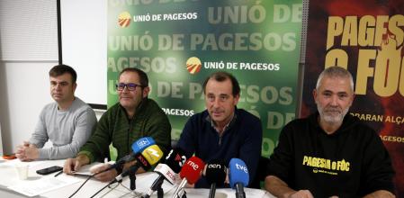 Responsables del sector avícola de Unió de Pagesos.