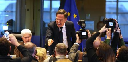 El secretario general de la OTAN, Mark Rutte, este lunes en el Parlamento Europeo