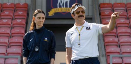 Aquí Sudeikis está con Tanya Reynolds, vista en 'Sex Education'.