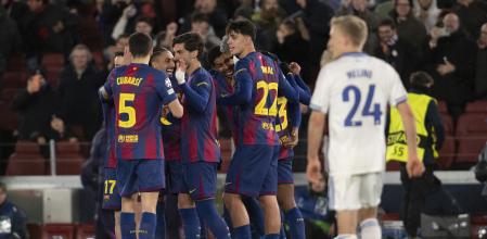 foto ANDREU ESTEBAN 28/01/2026 Partido entre el FC Barcelona y Copenhague en la última jornada de la fase de liga de la UEFA Champions League. Celebración Gol Rashford