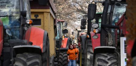 Los tractores han protagonizado la marcha sobre las calles de València&nbsp;