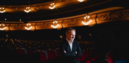 Jonathan Nott ayer en la platea del Gran Teatre