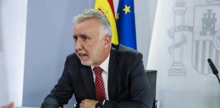 El ministro de Política Territorial y Memoria Democrática, Ángel Víctor Torres, en una rueda de prensa posterior al Consejo de Ministros .