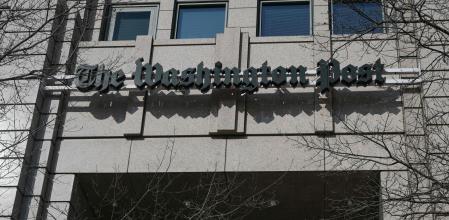 Vistión exterior del edificio del The Washington Post, en la capital de Estados Unidos, que este miércoles sufrió un seísmo interno