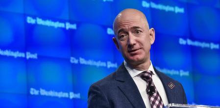 Jeff Bezos en una imagen de 2017, durante la inauguración de la nueva sede del 'Washington Post'
