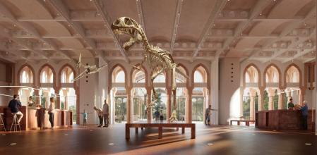 El hall abierto donde se expondrán piezas patrimoniales de alto valor