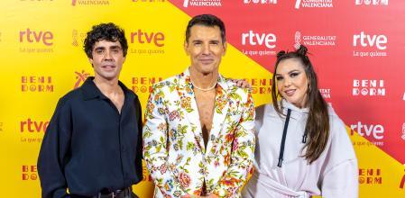 Javier Ambrossi, Jesús Vázquez e Inés Hernand, presentadores del Benidorm Fest 2026&nbsp;