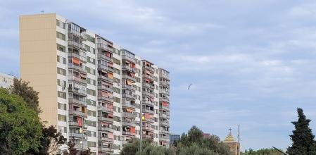 Lluïsa Calvet ha captado el juego de reflejos en el estanque del edificio, los árboles y la ermita de Santa Maria de Bellvitge, en l’Hospitalet de Llobregat. Esta