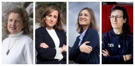 De izquierda a derecha, Nuria M. Pinyol, Mònica Aragüés, Sarai Sarroca y Etel Arilla