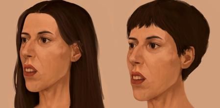 Aspecto que tendría la mujer desaparecida cuyos restros se encontraron hace tres años.