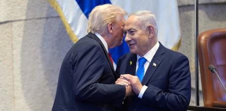 Donald Trump y Beniamin Netanyahu, en una imagen de archivo en el Knesset, el pasado 13 de octubre en Jerusalén.