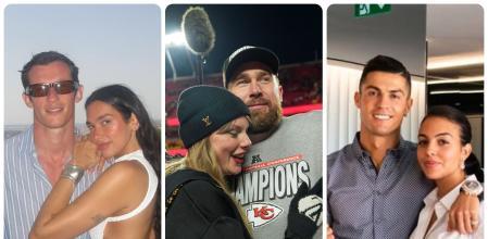 Callum Turner y Dua Lipa, Taylor Swift y Travis Kelce y Cristiano Ronado y Georgina Rodríguez