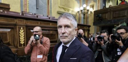 El ministro Fernando Grande Marlaska, ayer en el Congreso. 