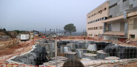 Obras de ampliación del hospital de Tortosa.