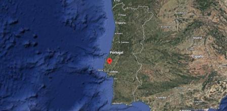 Epicentro del terremoto cerca de Lisboa