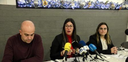 La alcaldesa de Balaguer, Lorena González, en el centro, en una imagen de diciembre de 2025.