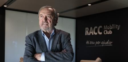 El presidente del RACC, Josep Mateu, en la sede central del club, situada en la avenida Diagonal de Barcelona