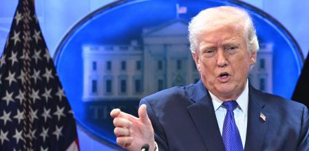 Donald Trump interviene en una conferencia de prensa en la Casa Blanca