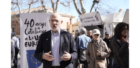 El conseller Jaume Duch, en su visita a El Vendrell