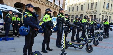 Unidad de la Policía Local de València con patiente