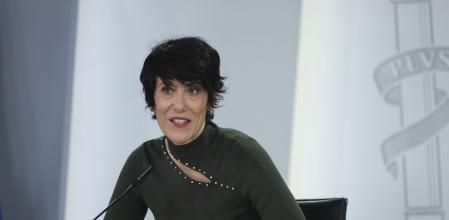 La portavoz del Gobierno, Elma Saiz, este martes en la Moncloa tras la reunión del Consejo de Ministros&nbsp;