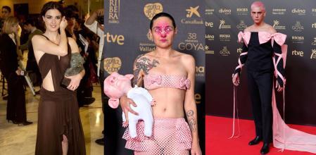 Paz Vega, Carla Pereira y Eduardio Casanova en los premios Goya