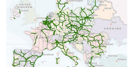 Mapa de las líneas previstas para ser equipadas con ETCS hasta 2030 – Red TEN-T (UE-27)